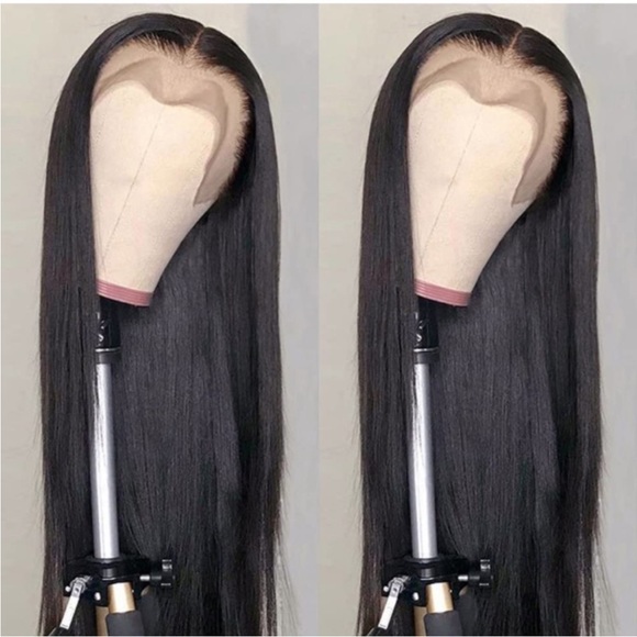 26 inch Black Long Straight Lace Front Wig *NEW*